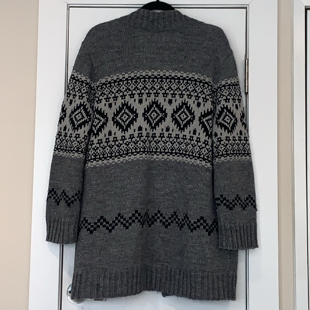 J. Jill Southwest Wool Blend Open Front Cardigan Sweater L - Picture 2 of 10